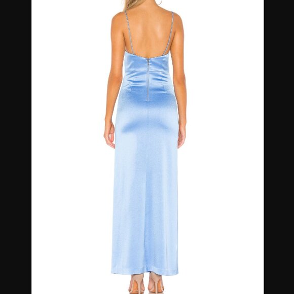 Alice + Olivia Diana Slit Gown in Cornflower Size 6 NWT - Picture 2 of 5